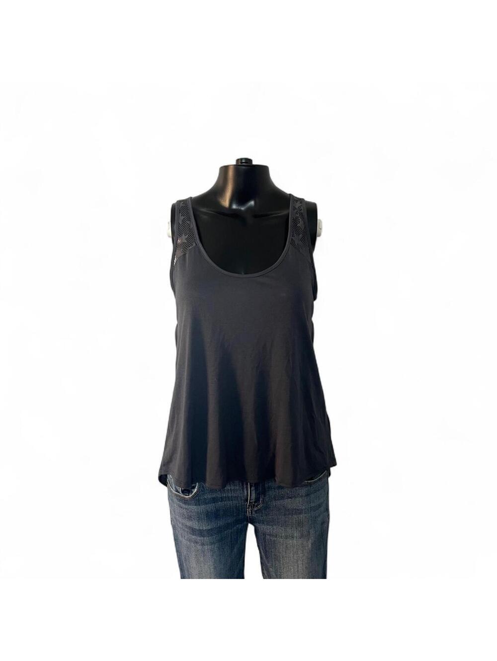 Converse All Star Grey Mesh Back Tank Top Size S